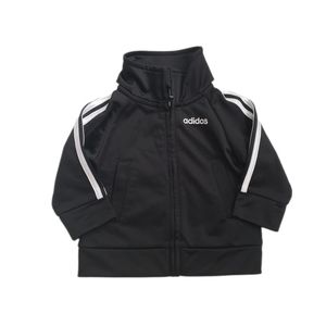 Adidas 3m Black Sporty Zip Up Logo Track Jacket